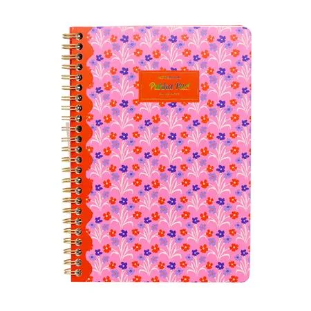 Špirálový zošit, A5, linajkový, 100 listov, PUKKA PAD "Floral Jotta Notebook", mix 5
