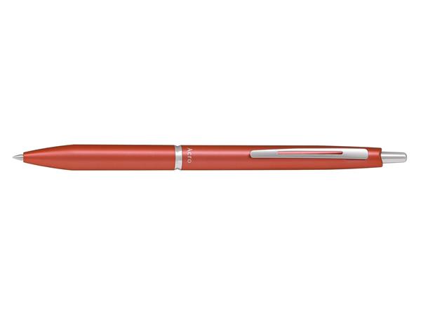 Guľôčkové pero, 0,32 mm, stláčací mechanizmus, kovovo červené telo, PILOT "Acro 1000", modré
