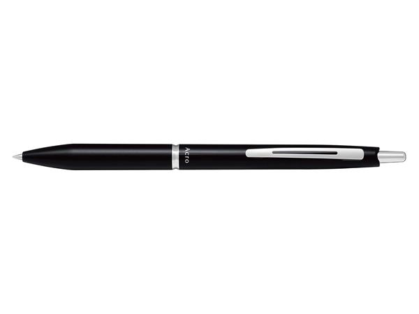 Guľôčkové pero, 0,32 mm, stláčací mechanizmus, čierne telo, PILOT "Acro 1000", modré