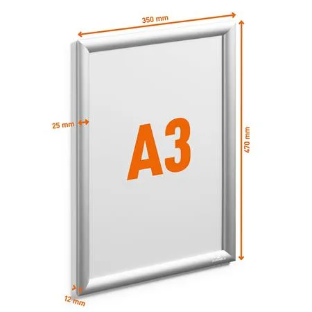 Informačný panel, hliníkový, do exteriéru, A3, DURABLE "Outdoor", strtieborný 2