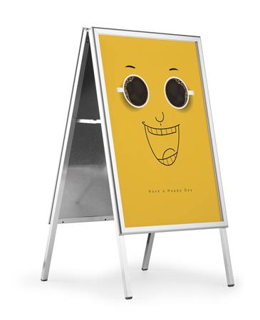 Stojan na plagáty, A1, DURABLE "Fold Outdoor", strieborný 5