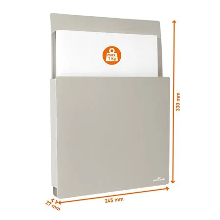 Držiak dokumentov, A4, magnetický, DURABLE "Info Box", sivý 2