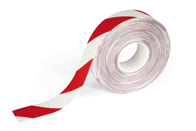 Označovacia páska, 50 mm x 30 m, 0,5 mm, DURABLE, "DURALINE® ", červená-biela