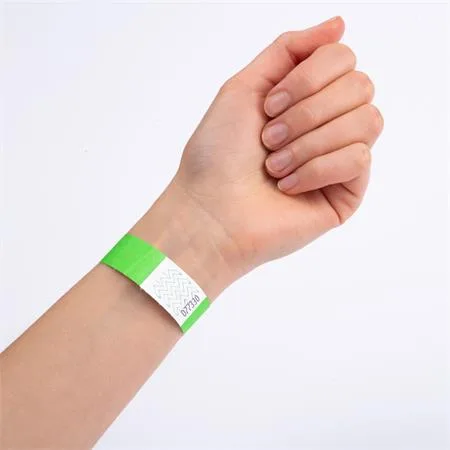 Identifikačný náramok, odolný proti roztrhnutiu,, 265x19 mm, AVERY ZWECKFORM "Tyvek", zelený 5