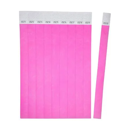 Identifikačný náramok, odolný proti roztrhnutiu,, 265x19 mm, AVERY ZWECKFORM "Tyvek", ružový 3