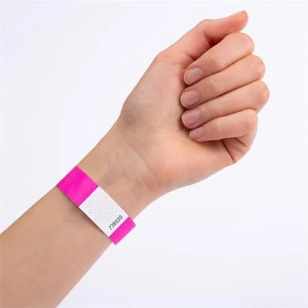 Identifikačný náramok, odolný proti roztrhnutiu,, 265x19 mm, AVERY ZWECKFORM "Tyvek", ružový 5