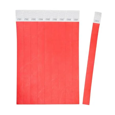 Identifikačný náramok, odolný proti roztrhnutiu,, 265x19 mm, AVERY ZWECKFORM "Tyvek", červený 3