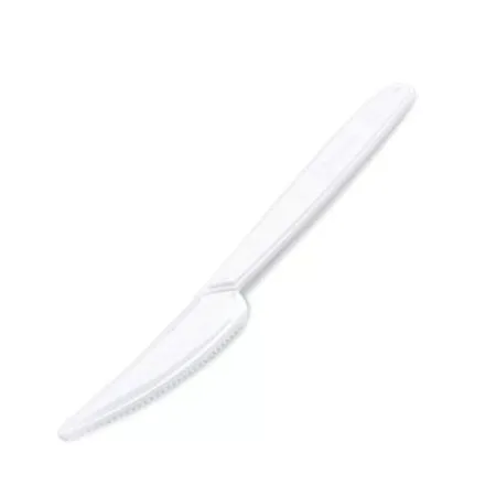 Nôž, plastový, opakovane použiteľný, 18 cm, 50 ks, "Premium", biely