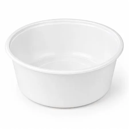 Plastový tanier na polievku, uzatvárateľný viečkom, 500 ml, 50 ks, biely