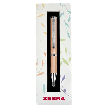 Guľôčkové pero, 0,24 mm, teleskopické, broskyňové telo, ZEBRA "SL-F1", modré 6