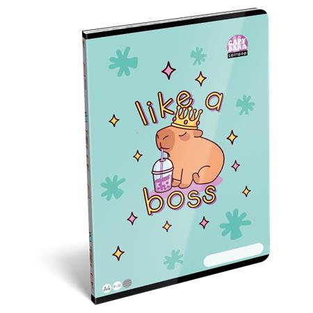 Zošit, A4, linajkový, 32 listov, LIZZYSULI,  "Lollipop Capybara"