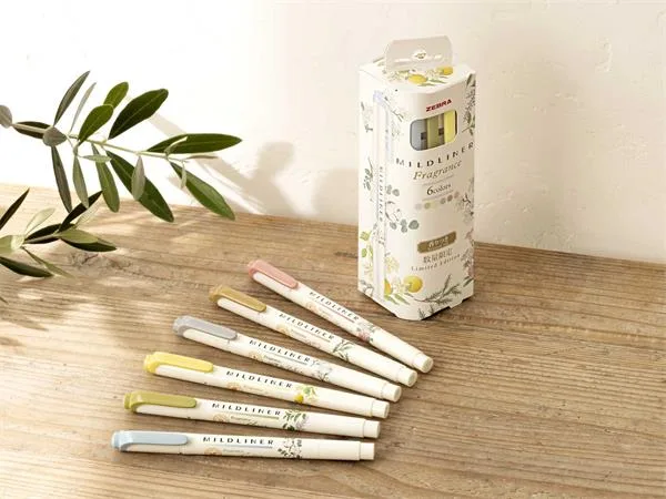 Zvýrazňovač, sada, 1,4/4 mm, obojstranný, ZEBRA "Mildliner Scented Fragrance", 6 rôznych farieb 8