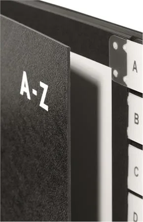 Rozraďovač, stolový, kartónový, A4, 24 priehradiek, A-Z, PAGNA "Classic", čierny 6