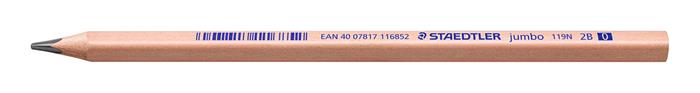 Grafitová ceruzka, 2B, trojhranná, hrubá, STAEDTLER "Noris® natural jumbo 119N" 2