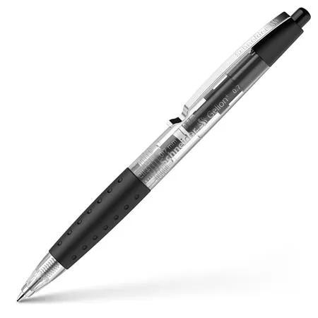Gélové pero, 0,4 mm, stláčací mechanizmus, SCHNEIDER "Gelion +", čierna 3