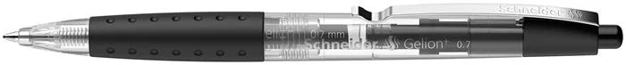 Gélové pero, 0,4 mm, stláčací mechanizmus, SCHNEIDER "Gelion +", čierna 2