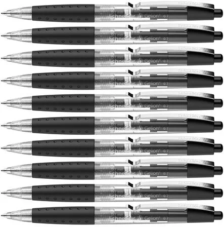 Gélové pero, 0,4 mm, stláčací mechanizmus, SCHNEIDER "Gelion +", čierna 4