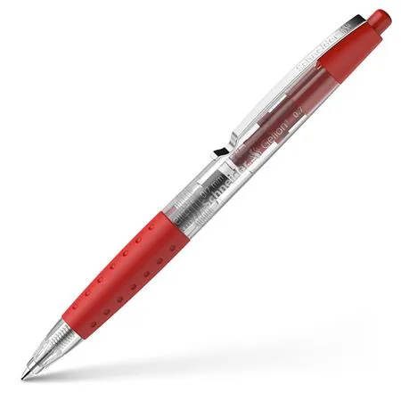 Gélové pero, 0,4 mm, stláčací mechanizmus, SCHNEIDER "Gelion +", červená 3