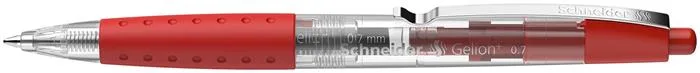 Gélové pero, 0,4 mm, stláčací mechanizmus, SCHNEIDER "Gelion +", červená 2