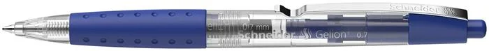 Gélové pero, 0,4 mm, stláčací mechanizmus, SCHNEIDER "Gelion +", modrá 2