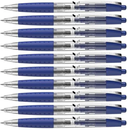 Gélové pero, 0,4 mm, stláčací mechanizmus, SCHNEIDER "Gelion +", modrá 4