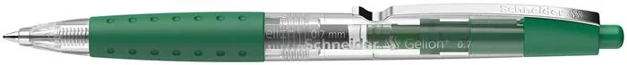 Gélové pero, 0,4 mm, stláčací mechanizmus, SCHNEIDER "Gelion +", zelená 2
