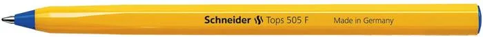 Guľôčkové pero, 0,3 mm, s vrchnákom, SCHNEIDER "Tops 505 F", modré 5