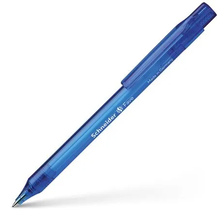 Guľôčkové pero, 0,5 mm, stláčací mechanizmus, SCHNEIDER "Fave", modré 3