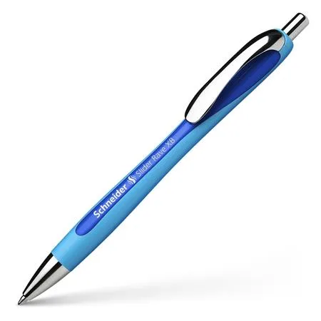 Guľôčkové pero, 0,7 mm, stláčací mechanizmus, SCHNEIDER "Slider Rave", modré 5