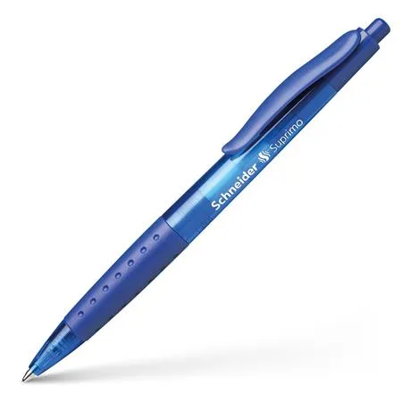 Guľôčkové pero, 0,5 mm, stláčací mechanizmus, SCHNEIDER "Suprimo", modré 3
