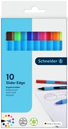 Guľôčkové pero, sada 0,7 mm, s vrchnákom, SCHNEIDER "Slider Edge XB", mix farieb