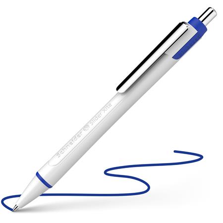 Guľôčkové pero, 0,7 mm, stláčací mechanizmus, SCHNEIDER "Slider Xite", modré