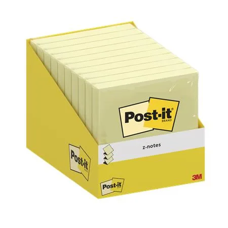 Samolepiaci poznámkový blok, "Z", 76x76 mm, 100 listov, 3M POSTIT, žltá 2