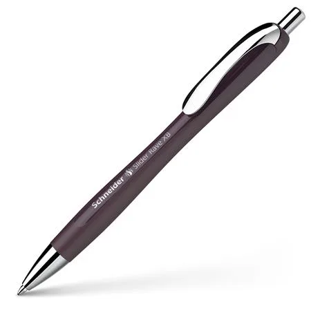 Guľôčkové pero, 0,7 mm, stláčací mechanizmus, SCHNEIDER "Slider Rave XB", slivková fialová 4