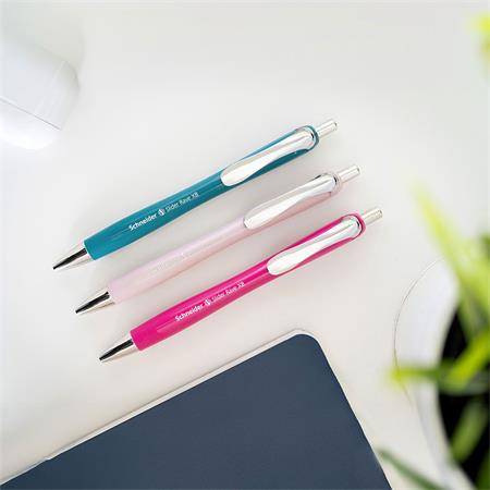 Guľôčkové pero, 0,7 mm, stláčací mechanizmus, SCHNEIDER "Slider Rave XB", ružové 7