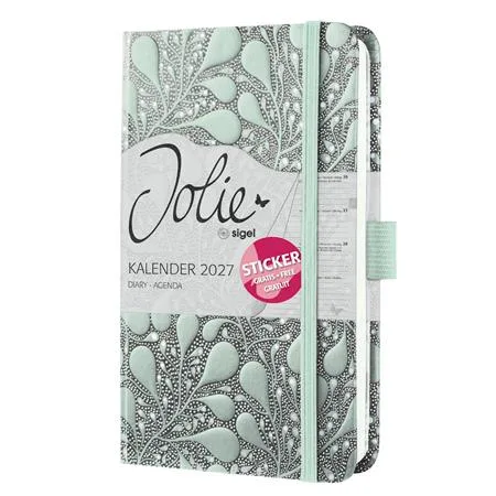 Diár, A6, týždenný, 2027, tvrdá obálka, SIGEL "Jolie", Enchanted Nature 2