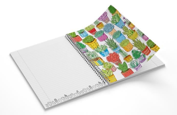 Špirálový zošit,  B5, linajkový, s omaľovánkou, 100 listov, PUKKA PAD "Jotta Notebook", mix farieb 3
