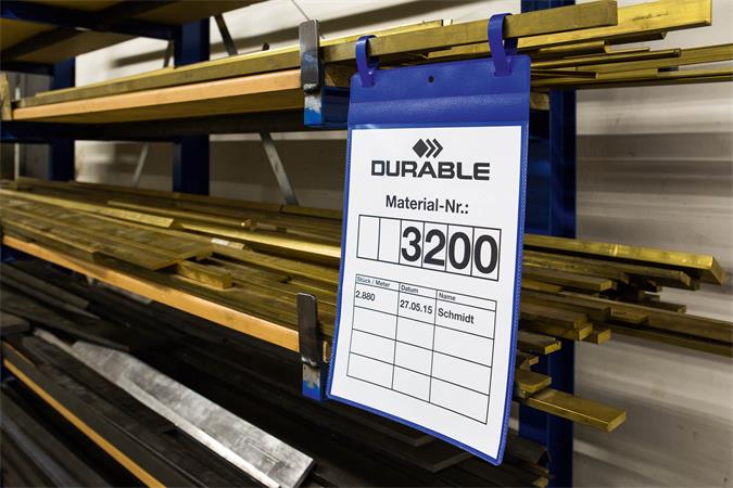 Logistické vrecko, A4, vertikálne, DURABLE, s páskou, modré 5