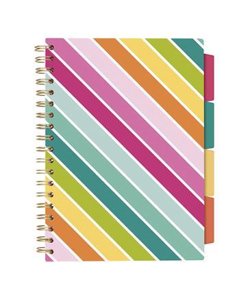 Špirálový zošit, B5, linajkový, 100 listov, PUKKA PAD "Colour Wash Project Book", mix vzorov 3