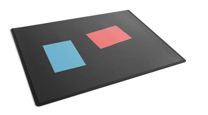 Podložka na stôl, 650x500 mm, PP, s priehľadnou krycou fóliou, DURABLE, čierna 2