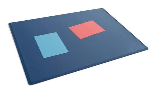 Podložka na stôl, 650x500 mm, PP, s priehľadnou krycou fóliou, DURABLE, tmavomodrá 2