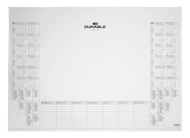 Podložka na stôl, blok, 570x410 mm, s ročným kalendárom, DURABLE 2