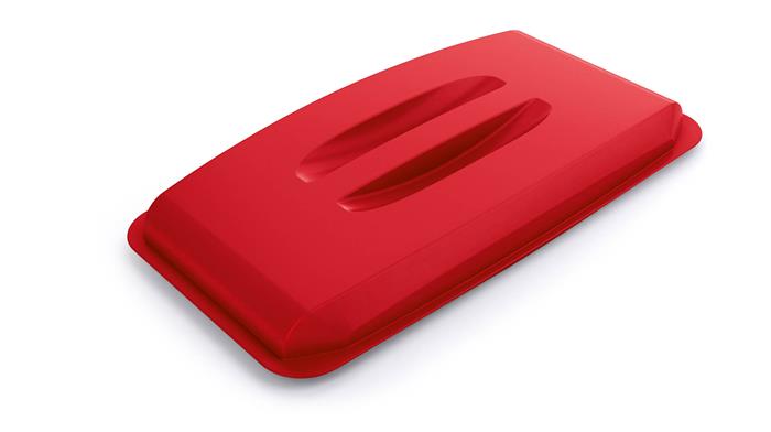 Poklop pre 60 l odpadkový kôš, plast, DURABLE "Durabin®", červený