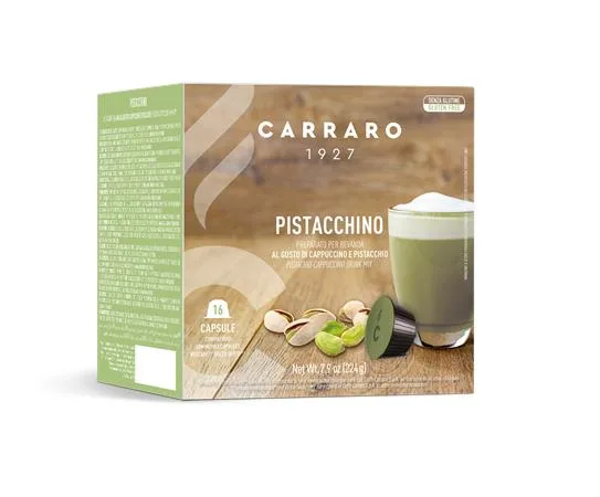 Kávové kapsule, kompatibilné s Dolce Gusto® , 16 ks,  CARRARO "Pistacchino"