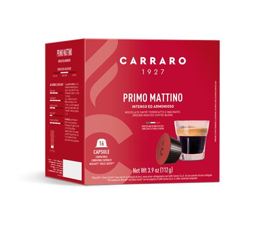 Kávové kapsule, kompatibilné s Dolce Gusto® , 16 ks, CARRARO "Primo Mattino"