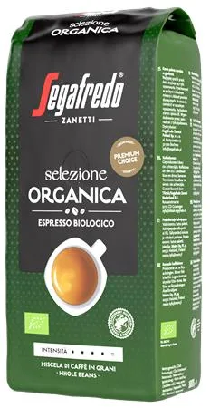 Káva, pražená, zrnková, 1000 g, SEGAFREDO "Selezione Organica"