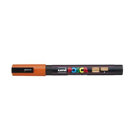 Dekoračný popisovač, 0,9-1,3 mm, UNI "Posca PC-3M", oranžový 2