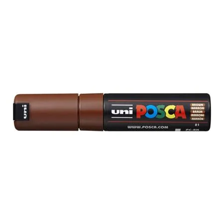 Dekoračný popisovač, 8 mm, UNI "Posca PC-8K", hnedý 2