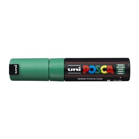 Dekoračný popisovač, 8 mm, UNI "Posca PC-8K", zelený 2