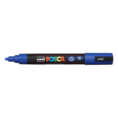 Dekoračný popisovač, 1,8-2,5 mm, UNI "Posca PC-5M", modrý (33) 2